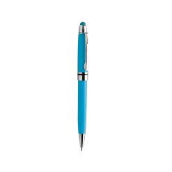 Penna a sfera con gommino per touch screen - Point - PD089-colore-Azzurro