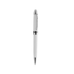 Penna a sfera con gommino per touch screen - Point - PD089-colore-Bianco