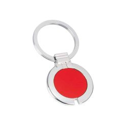 Portachiavi ad anello piatto - Rio metal - PE100-colore-Rosso