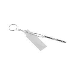 Portachiavi con mini cacciaviti per occhiali - Screwdriver - PE167-colore-Bianco