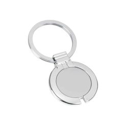 Portachiavi magnetico ad anello piatto - Karry - PE113-colore-Silver Blu