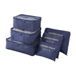 Set 6 organizer per valigia/viaggio - Organizer set - PJ703-colore-Blu