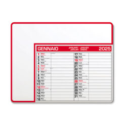 Tappetino mouse calendario - Calendar pad edge - PA782-colore-Rosso