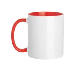 Tazza in ceramica con interno e manico colorati - Subli color mug - PC467-colore-Rosso