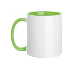 Tazza in ceramica con interno e manico colorati - Subli color mug - PC467-colore-Verde Lime