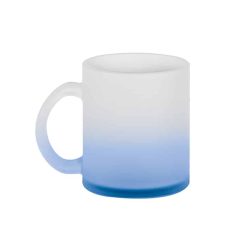 Tazza vetro effetto ghiaccio fondo colorato - Ice color mug - PC375-colore-Blu