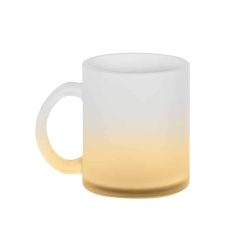 Tazza vetro effetto ghiaccio fondo colorato - Ice color mug - PC375-colore-Giallo