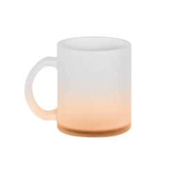 Tazza vetro effetto ghiaccio fondo colorato - Ice color mug - PC375-colore-Arancio