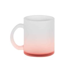 Tazza vetro effetto ghiaccio fondo colorato - Ice color mug - PC375-colore-Rosso