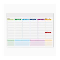 Testata cartoncino bianco - Planning multicolor - PA802-colore-Generico