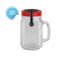 Vasetto in vetro robusto - Jar glass - PC478-colore-Rosso
