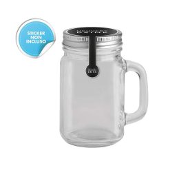 Vasetto in vetro robusto - Jar glass - PC478-colore-Silver Blu
