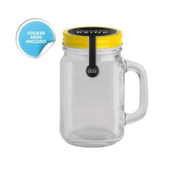 Vasetto in vetro robusto - Jar glass - PC478-colore-Giallo