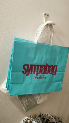 sacchetti personalizzati verde acqua stampa 2 lati